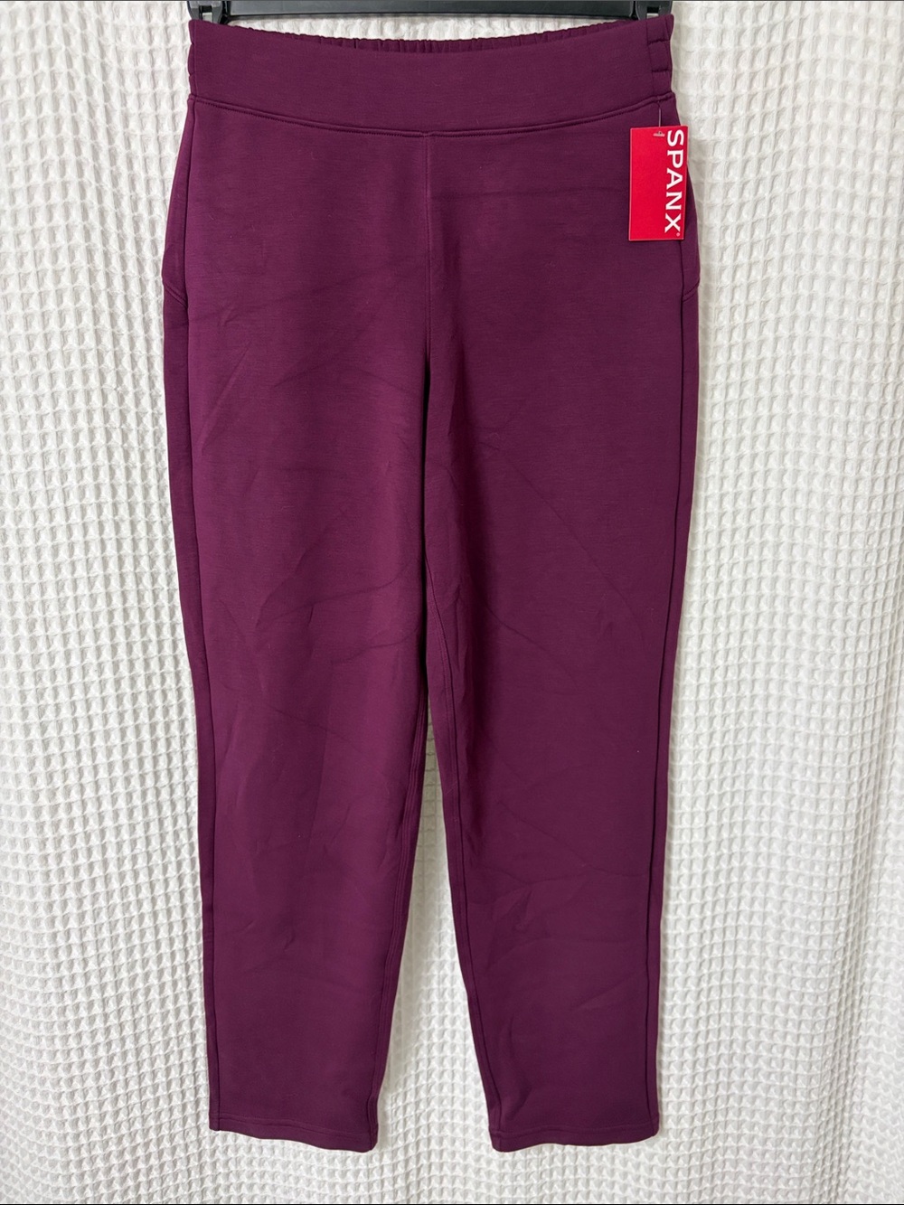 Spanx Air Essentials Slim Straight Pant Plum Berry Mauve Small NWT